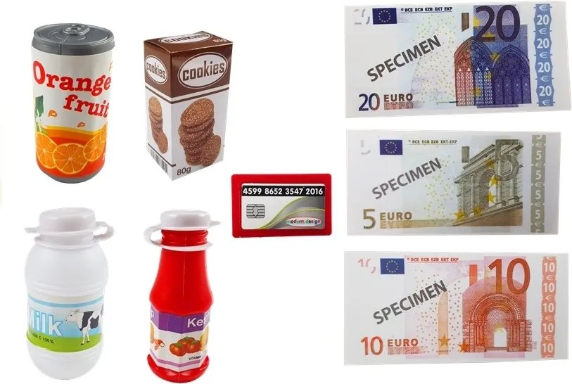 LEAN Toys Kalkulačka s dotykovou fiškálnou pokladňou + príslušenstvo