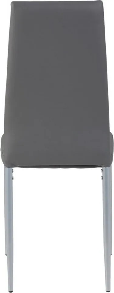 Jedálenský set (3 diely) Duo, šedý betón/sivá ekokoža