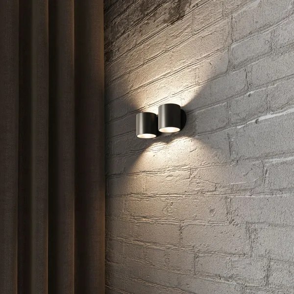 Sollux SL.0660 - Nástenné bodové svietidlo ORBIS 2xG9/40W/230V čierna