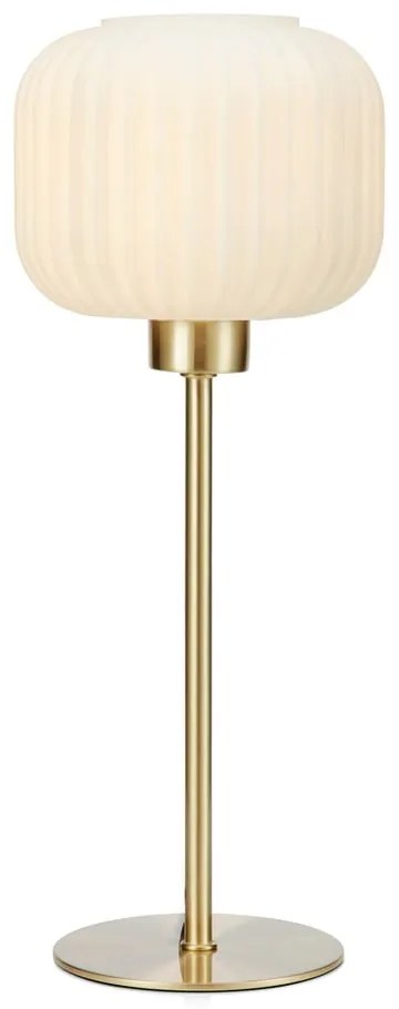 Stolová lampa v mosadznej a bielej farbe Markslöjd Sober