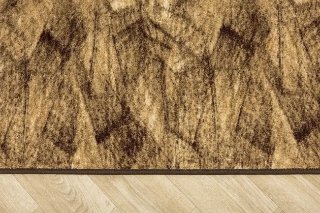 Protišmykový koberec BRUSH 17 hnedý / béžový