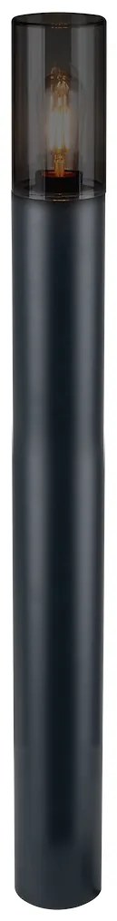 Ecolamp Exteriérové svietidlo Harlem, 1x plastové/čierne kovové tienidlo, (80 cm)
