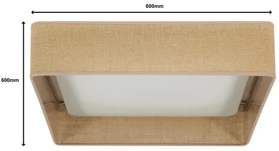 Brilagi-LED Stmievateľné svietidlo VELVET SQUARE LED/36W/230V Wi‑Fi Tuya + diaľkové ovládanie hnedé