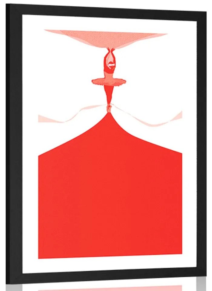 Plagát s paspartou baletné vystúpenie - 40x60 silver