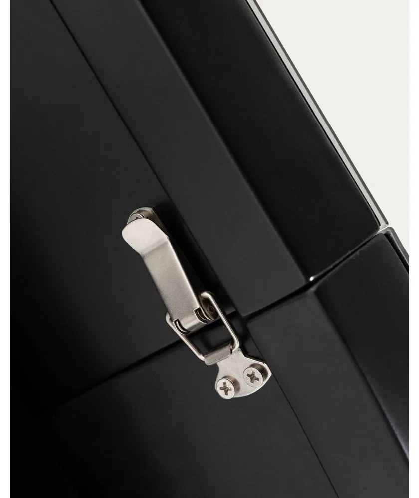 Čierny okrúhly rozkladací jedálenský stôl so sklenenou doskou ø 160 cm Vashti – Kave Home