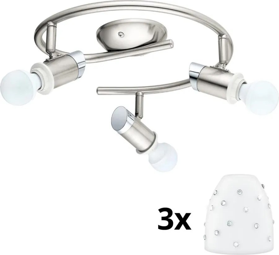 Eglo - LED Bodové svietidlo MY CHOICE 3xE14/4W/230V  chróm/biela