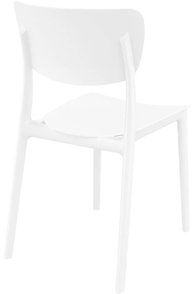 MONNA záhradná stolička bez podrúčok white