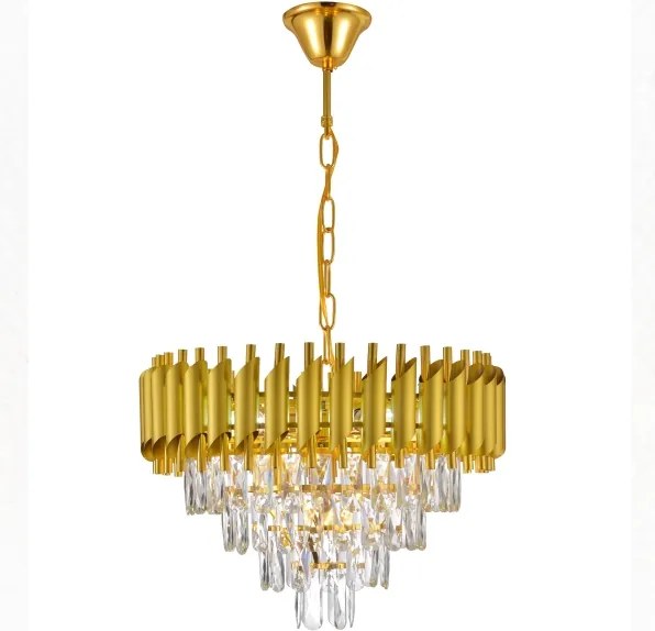 Brilagi - Luster na reťazi ECLIPSE 7xE14/10W/230V pr. 48 cm zlatá