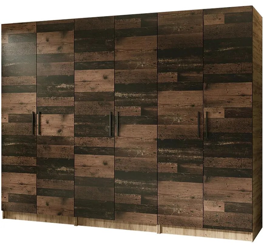 Skriňa X3 Gold 2d Dub Craft Zlatý/Old Style