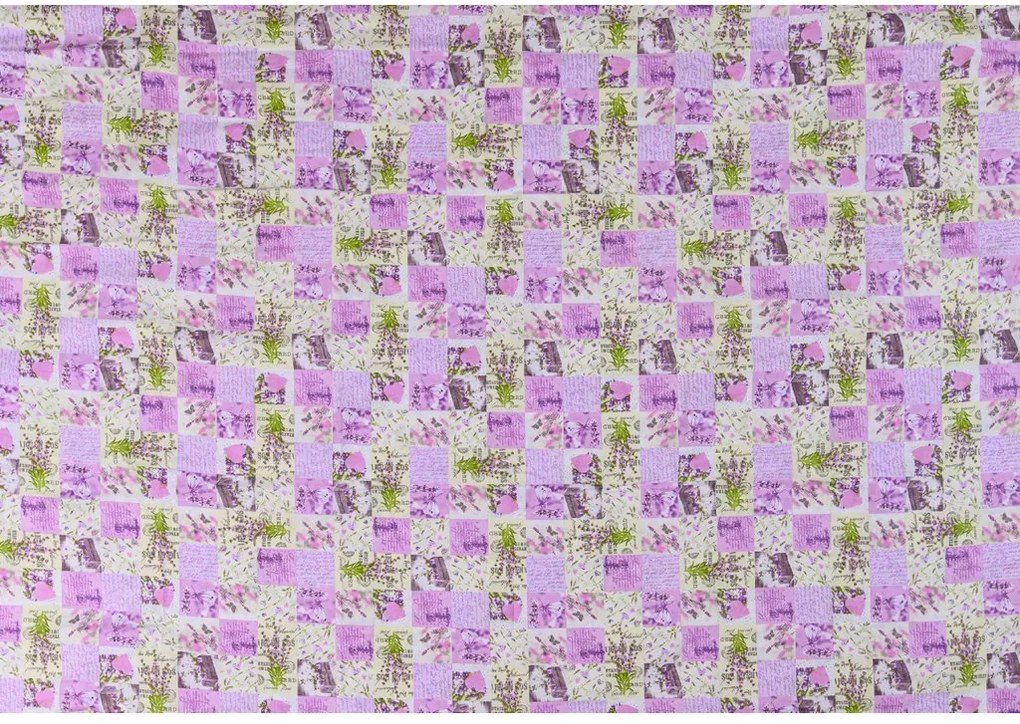 Bavlnené obliečky LEVANDUĽA fialové hotelové vrecko Rozmer obliečky: 70 x 90 cm | 140 x 200 cm