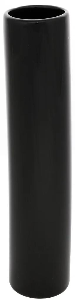 Keramická váza Tube, 5 x 24 x 5 cm, čierna