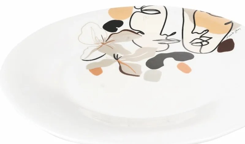 Keramický servírovací tanier VDE Tivoli 1996 Face to Grey, ø 35 cm