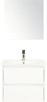 Kúpeľňový nábytkový set Dante 60 cm s keramickým umývadlom a zrkadlom biela vysoko lesklá
