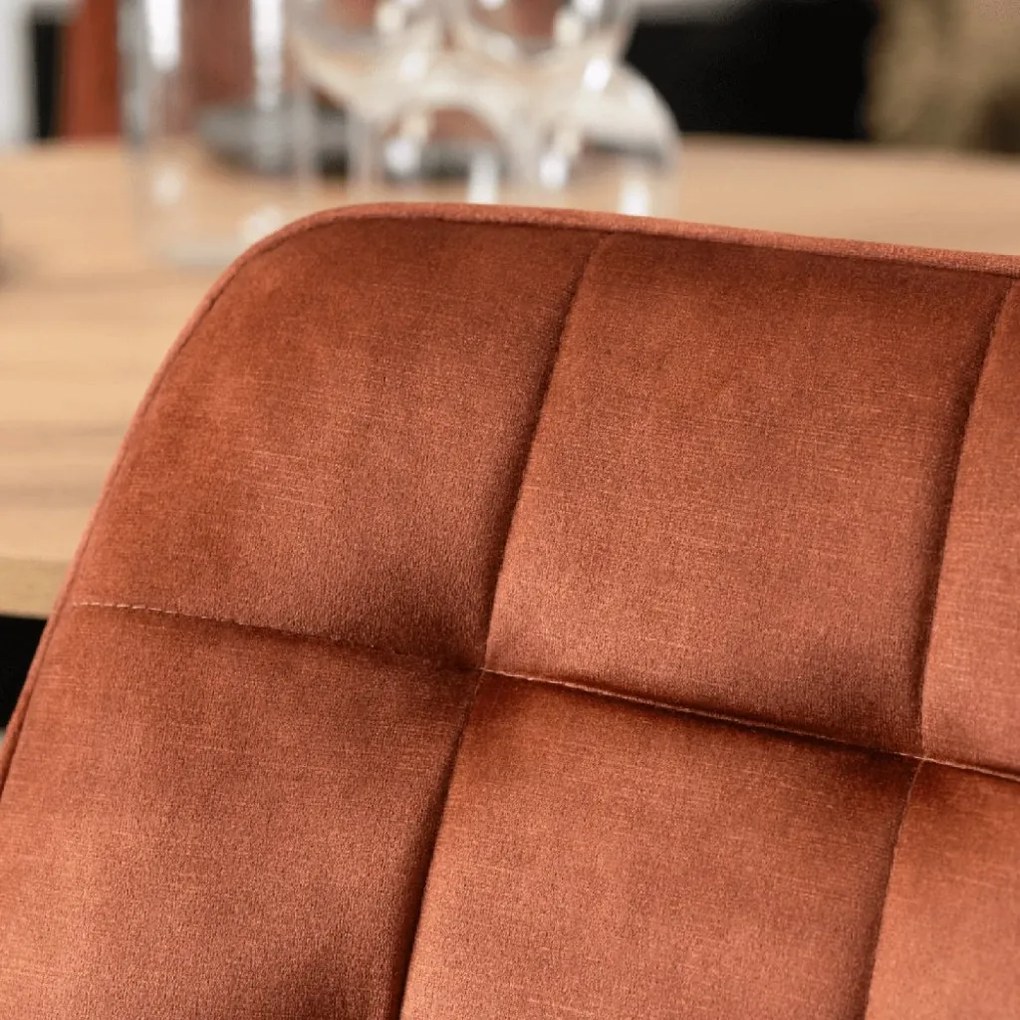 PROXIMA.store - Čalúnená jedálenska stolička RICK FARBA: oranžová, MATERIÁL: zamat