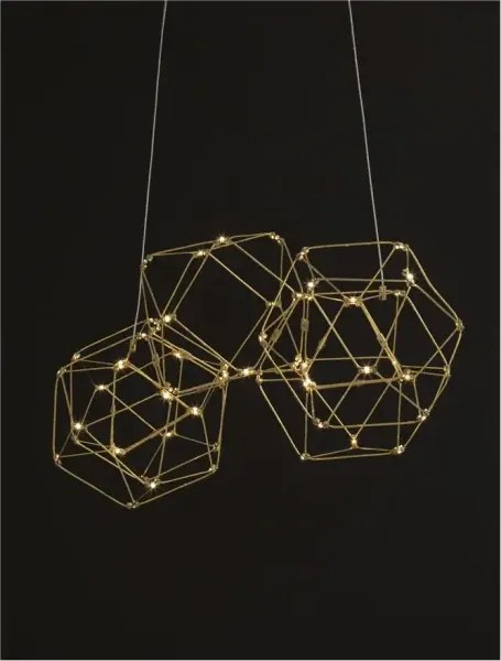 LED luster Nebula 84 zlatá