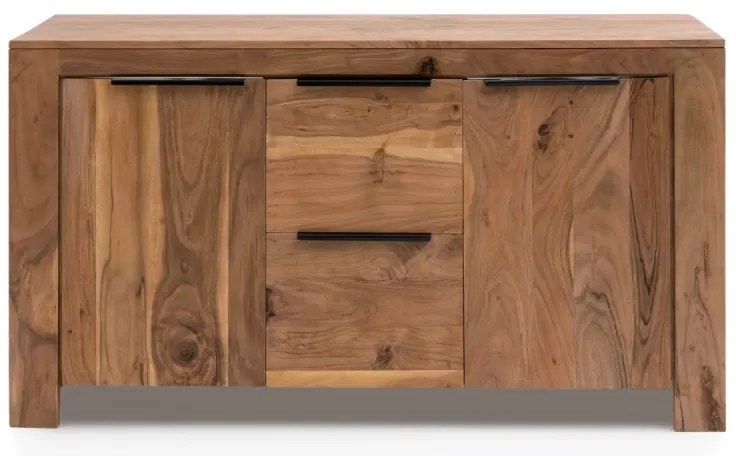 furniture-nabytek.cz - Masívna toaletná skrinka Auckland z akáciového dreva, hnedá, lakovaná