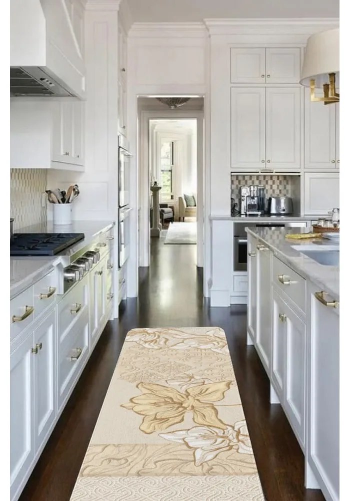 Béžový prateľný behúň 58x240 cm Sandy – Oyo Concept