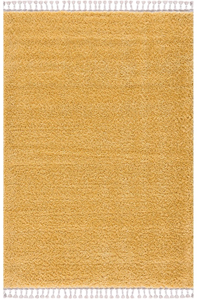 Dekorstudio Jednofarebný shaggy koberec PULPY žltý Rozmer koberca: 80x300cm