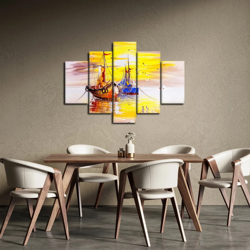 Obraz - Maľba loďou (150x105 cm)