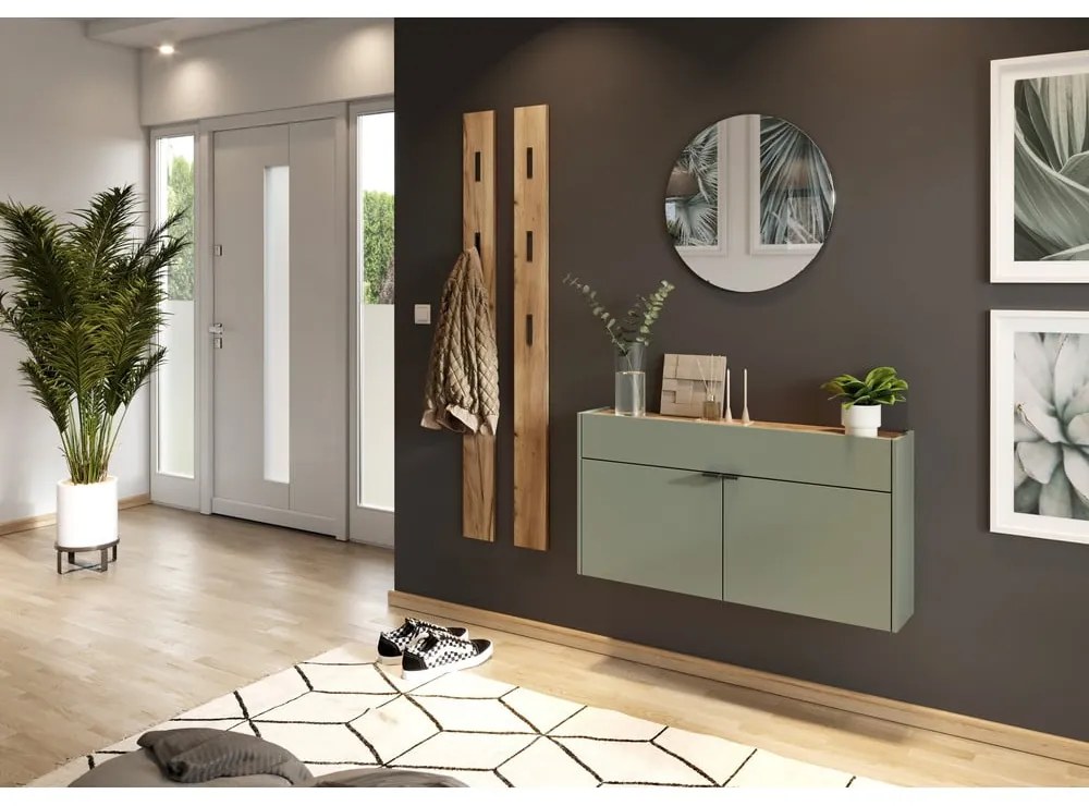 Šalviová zelená skrinka 110x57x22 cm Ameca – Germania