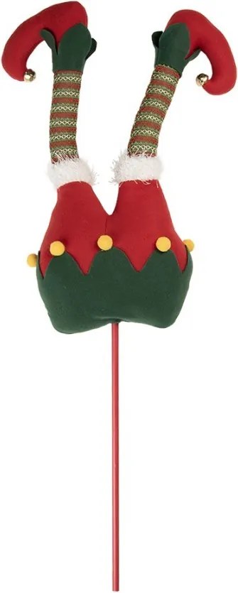 Christmas Decoration Elf Legs 24x10x80 Cm Green Wood - 24*10*80 cm