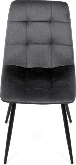 Jedálenská stolička zamatová, sivá DCL-X7015 GREY2