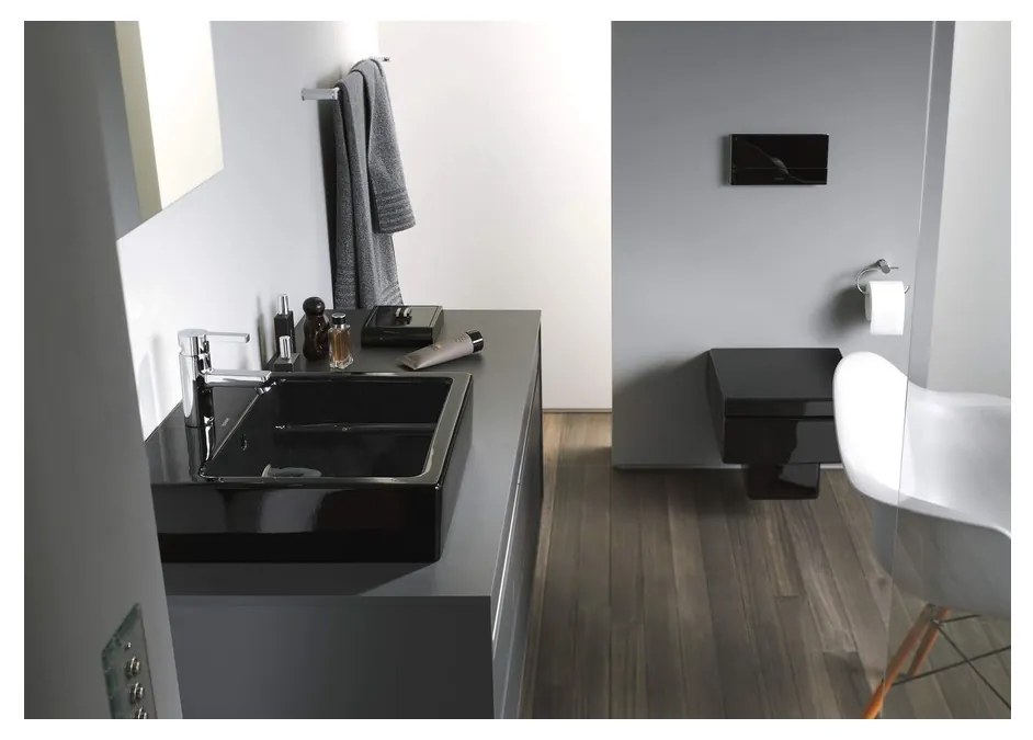 Duravit Vero - Závesné WC 370x545 mm, čierna 2217090864