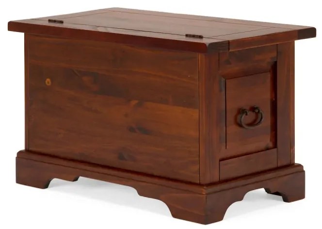 furniture-nabytek.cz - Masívna truhlica Catana z borovicového dreva, lakovaná, hnedá
