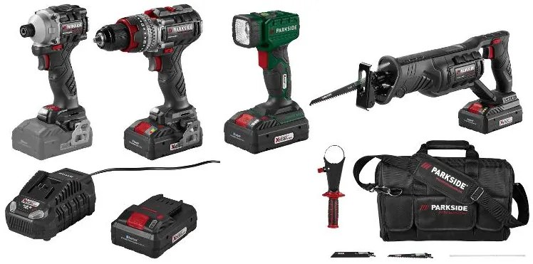 Parkside Performance®  Súprava aku náradia s príslušenstvom 20 V, 7-dielna  (100395739)