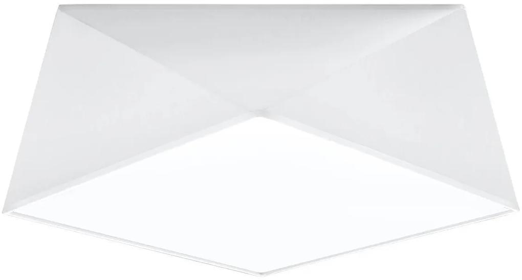 Stropné svietidlo Hexa, 1x biele plastové tienidlo, (biely plast), (35 cm)