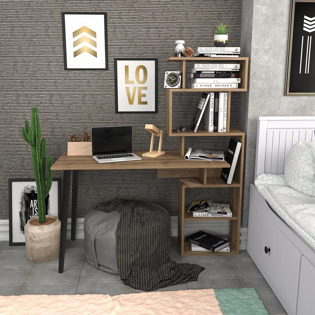 Písací stôl Vina - Walnut