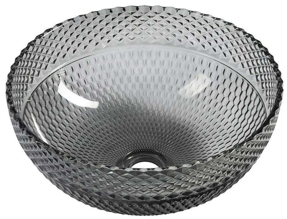 Čierne sklenené okrúhle umývadlo ø 39,5 cm Marac – Sapho