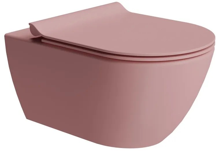 GSI GSI, PURA závesná WC misa, Swirlflush, 36x55cm, blush dual-mat, 881524