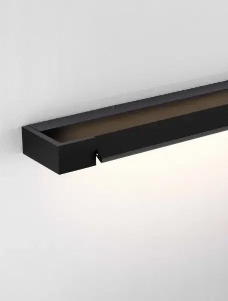 LED čierne svietidlo na stenu Arga 60