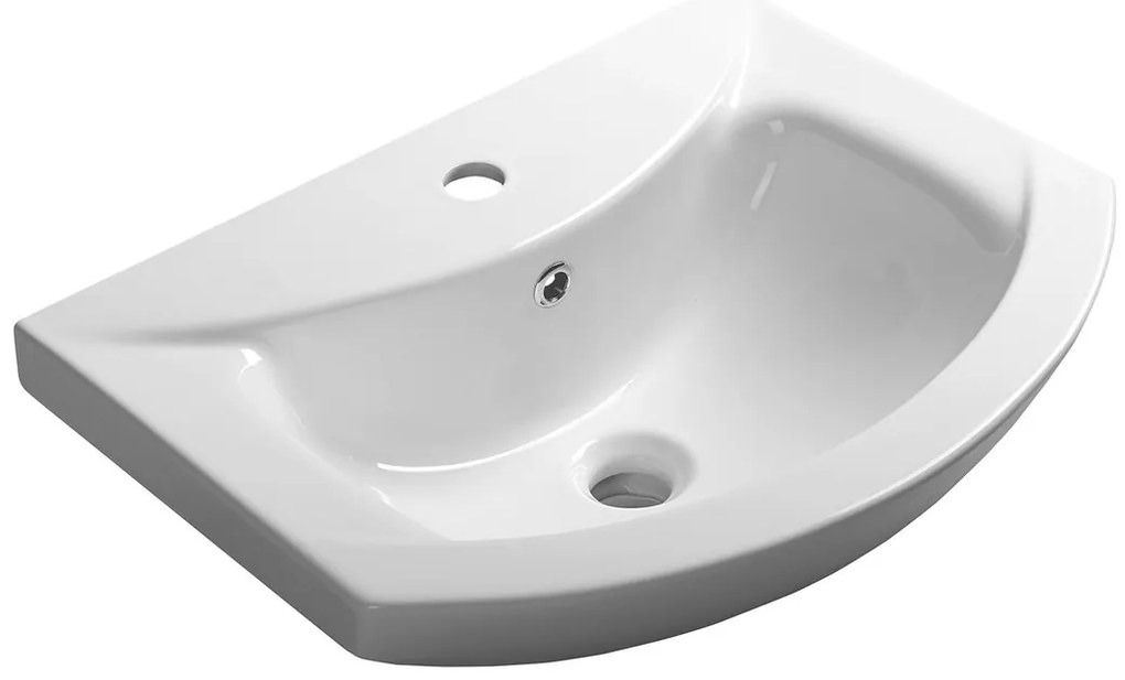 Aqualine Aqualine, ZERO keramické umývadlo nábytkové 55x43,5cm, biela, 6055