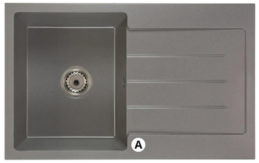 Kuchynský drez Ruxom (biela) (s 1 otvorom pre batériu) (P). Vlastná spoľahlivá doprava až k Vám domov. 1066161