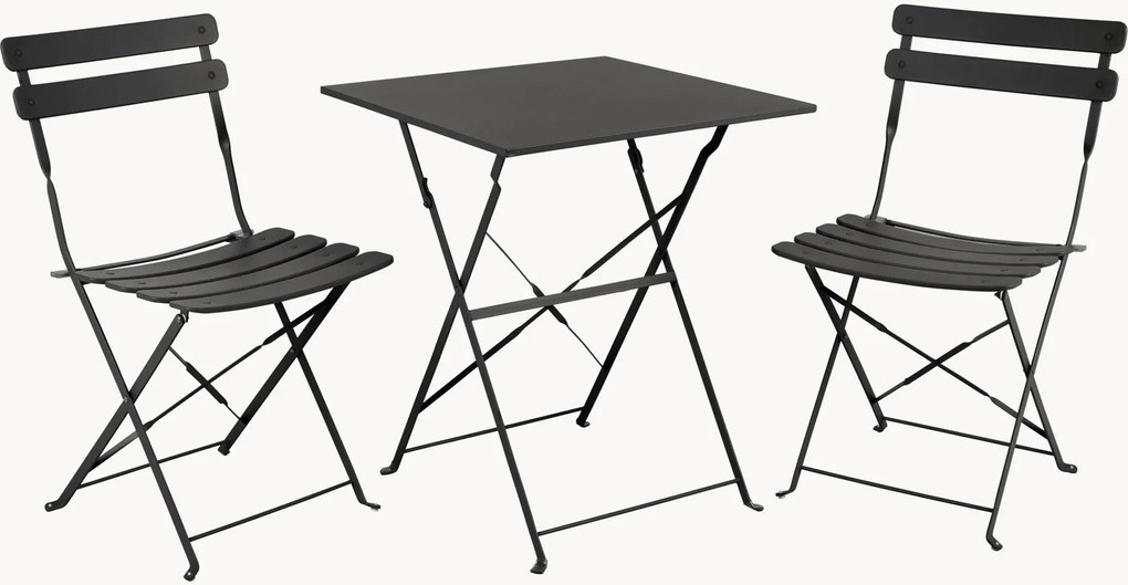 Skladacia kovová záhradná bistro'súprava Ponte, 3 ks