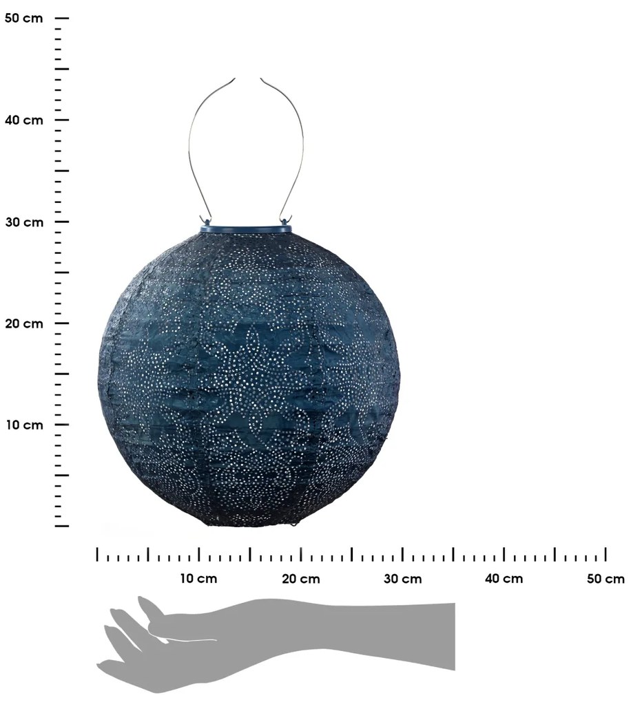 SOLÁRNY LAMPÁŠ ROUND 28,9X30 CM MODRÁ