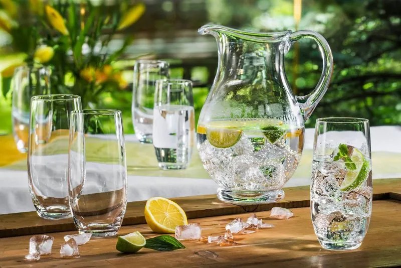 Crystalex LEMONADE set sklenený džbán a poháre (1 + 6)