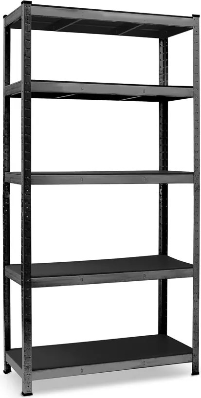 Kovový úložný regál 180 x 90 x 40 cm Humberg HR-851 čierny