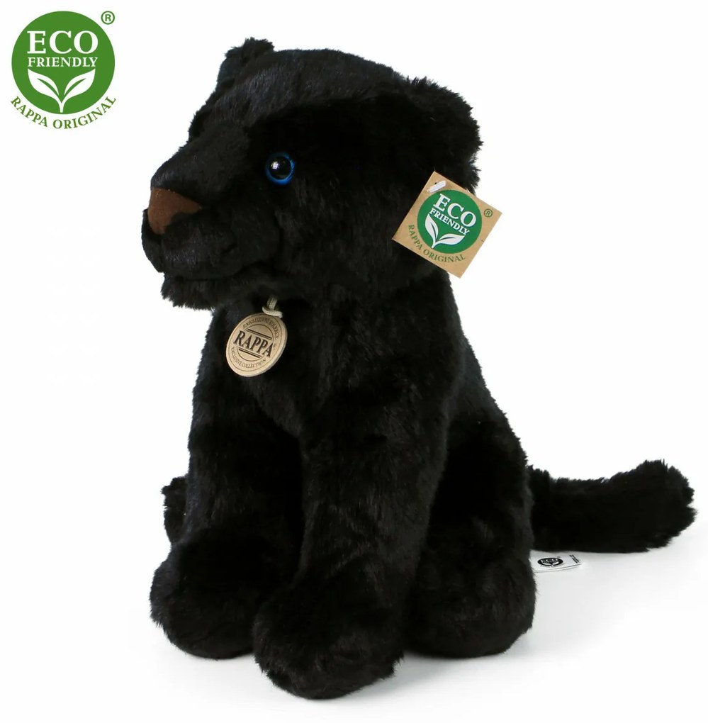 Plyšový čierny leopard 30 cm ECO-FRIENDLY