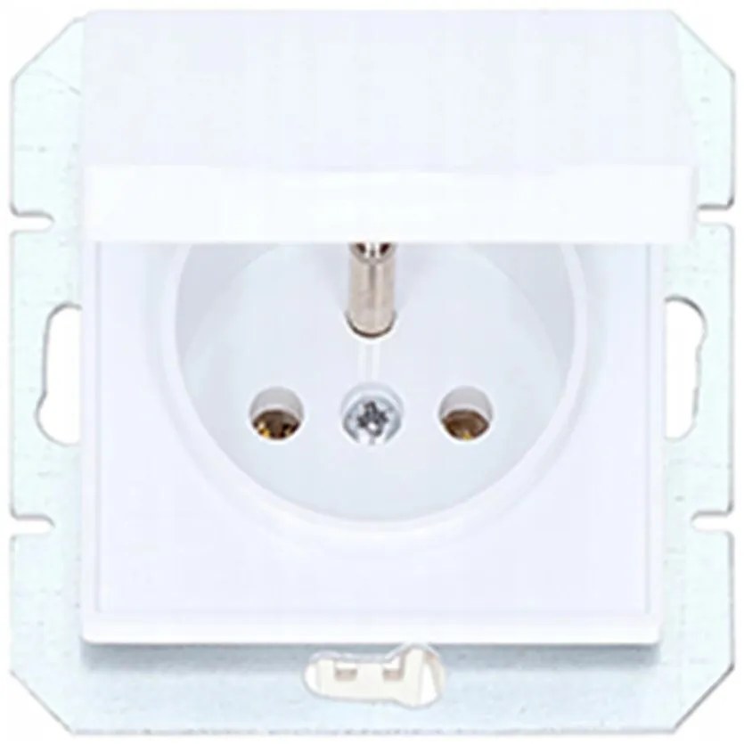 Zásuvka jednoduchá IP44 MEDIUM biela 17665