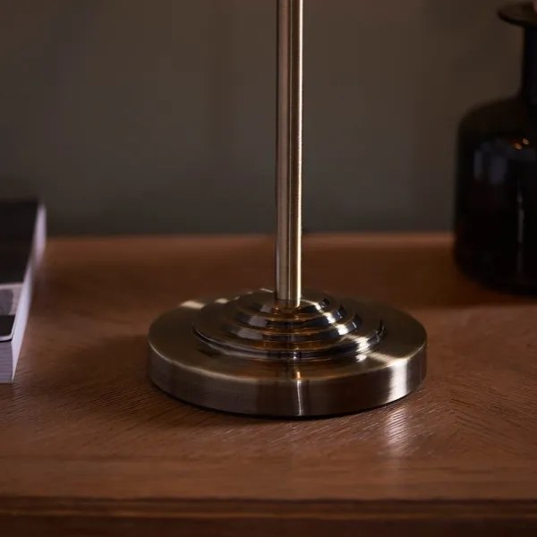 Endon 98932 - Stolná lampa HIGHCLERE 3xE14/18W/230V biela/mosadz pr. 32 cm