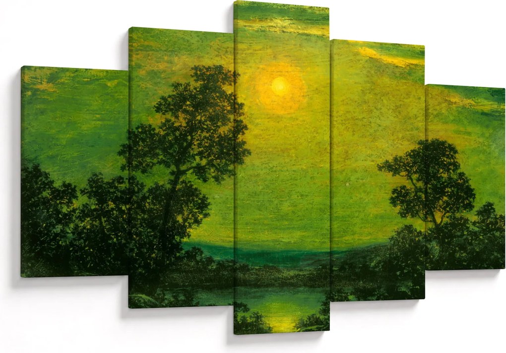 Obraz - Imitator of Ralph Albert Blakelock, Moonlight, reprodukcia (150x105 cm)