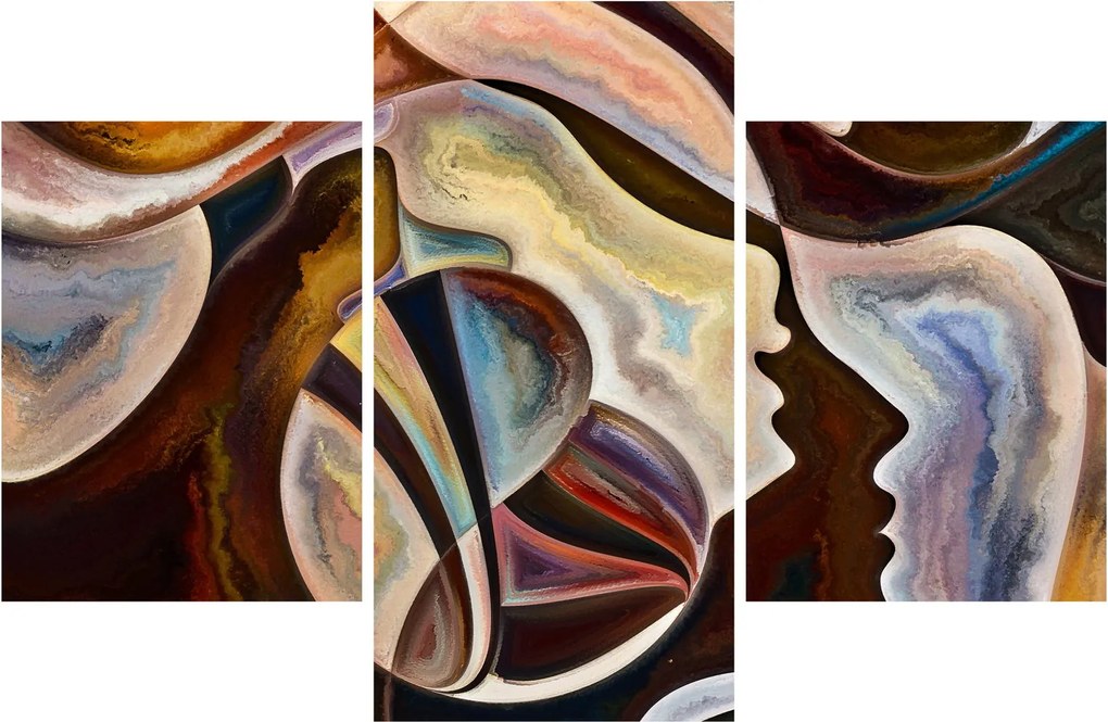 Obraz - Abstrakcia hláv (90x60 cm)