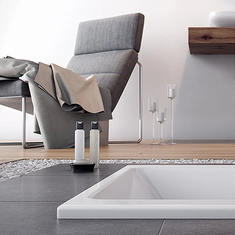 Roth Obdĺžniková akrylátová vaňa s extra tenkým lemom KUBIC NEO SLIM ROTH-Variant: rozmery: 150x70 cm - (KUBIC NEO SLIM 150x70 - 9300SLM)