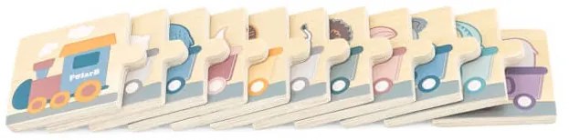 Drevené puzzle s číslami