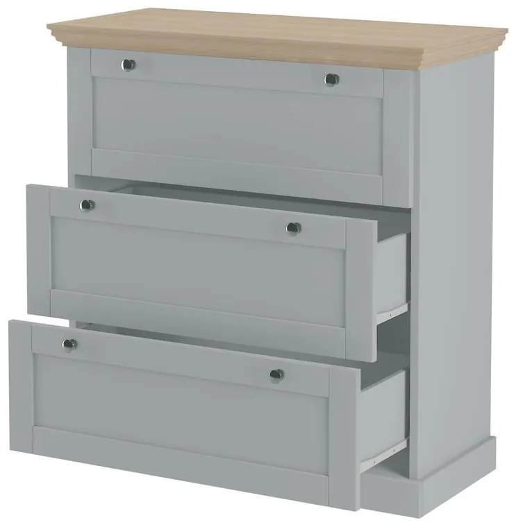 Sivá vysoká komoda 75x80 cm Binz – Støraa