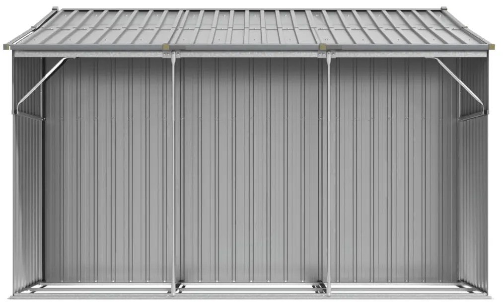 Záhradná kôlňa sivá 277x279x179 cm pozinkovaná oceľ