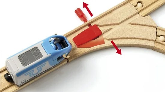 Brio - Vláčikodráha veľká s výhybkami, mostom a nástupiskom - 42 dielov